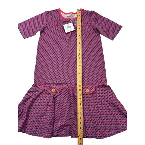 Hanna Andersson Girls 150 US Size 12 Short Sleeve Owls Knit Stretch Dress NWT - Picture 9 of 16